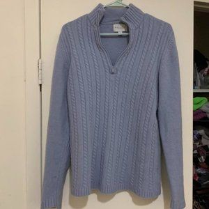 Vintage Cable Knit Quarter Zip Sweater